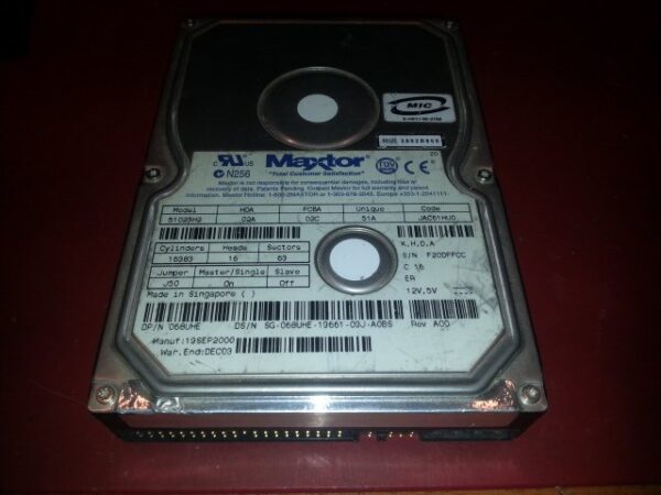 Disque dur maxtor ide N256 pc tour