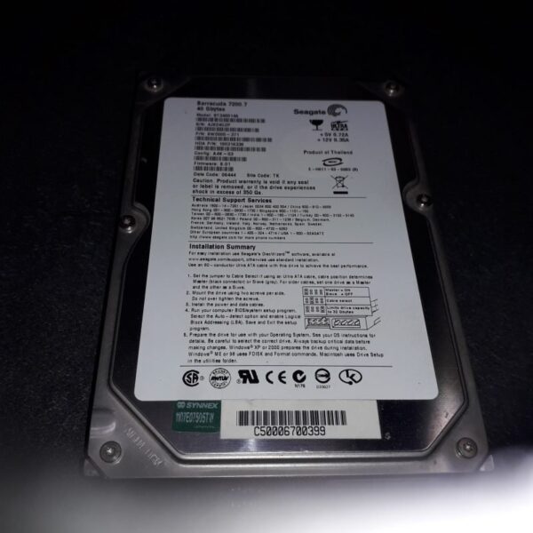 Disque dur Seagate ST340014A 3.5 IDE 40 GB