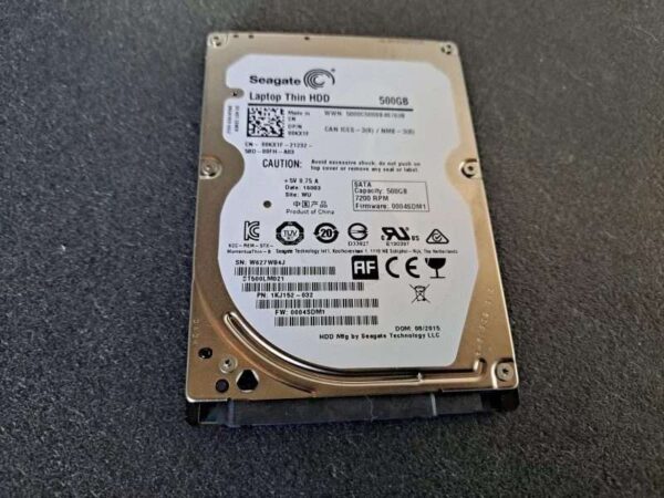 Disque Dur Interne HDD 500Go Sata 2.5 pouces Seagate Modèle ST500LM021