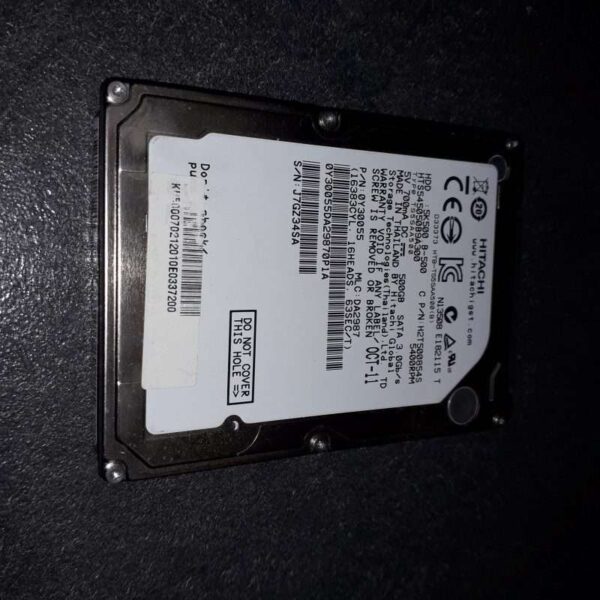 Disque dur 2.5″ Sata HITACHI 500Go Modèle 5K500-500, H2T500854S