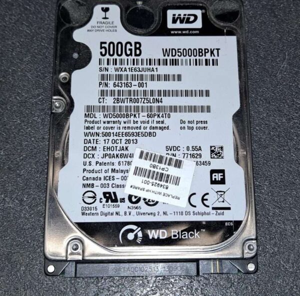 Disque Dur Interne Western Digital 500Go Modèle WD5000BPKT