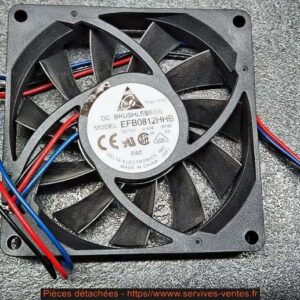 DELTA Ventilateur EFB0812HHB 80 X 80 X 15MM 3 pins 12V 0.40A