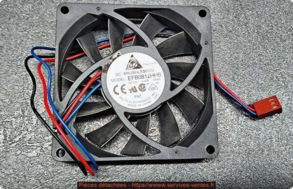 DELTA Ventilateur EFB0812HHB 80 X 80 X 15MM 3 pins 12V 0.40A