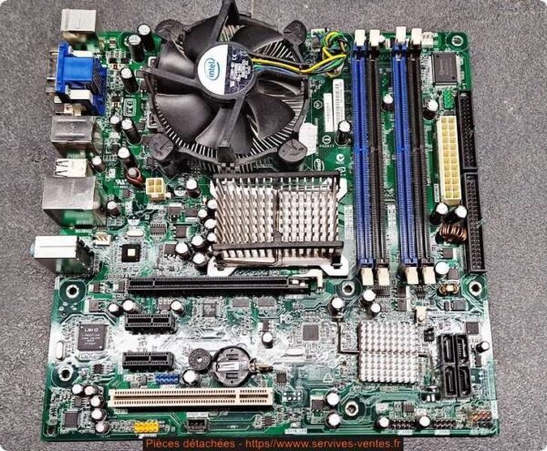 Kit Carte mère Intel DG35EC Socket LGA775 DDR2 MicroATX, I/O Shield avec processeur et plaque arrière