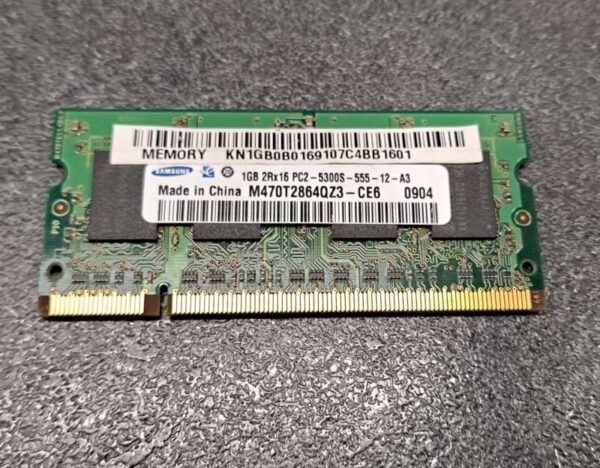Mémoire Samsung DDR2 1GB 2Rx16 PC2-5300S-555-12-A3