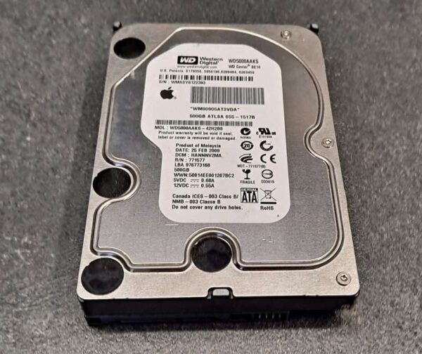Disque Dur 3.5 Sata Western Digital WD5000AAKS 500Go