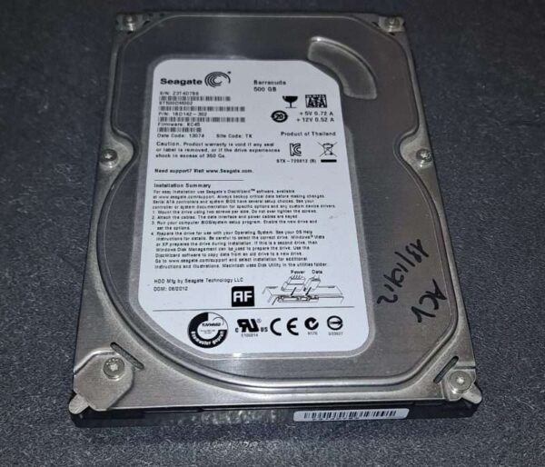 Disque dur SEAGATE ST500DM002 500GO 16MB 7200RPM SATA III