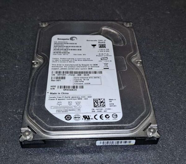 Disque Dur Seagate Barracuda 7200.10 ST380815AS SATA 80 Go 3,5