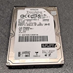 Disque dur Hitachi 2.5″ IDE IC25N060ATMR04-0 – PCB 320 08K1797 01 – MLC H71515 – 60Go