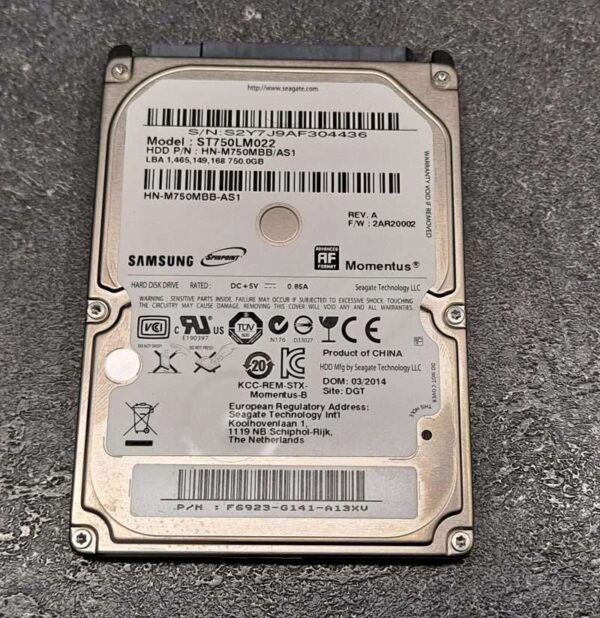 Disque Dur Interne Sata 2.5" Seagate 750Go Modèle ST750LM022