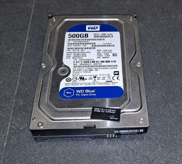 Disque dur Western Digital Sata WD5000AZLX - 500 Go - interne - 3.5"