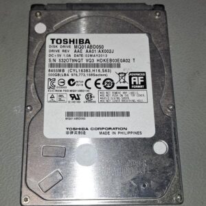 Disque Dur Toshiba MQ01ABD050V 500GB 5400U/Min 8MB Cachette SATA II 2.5