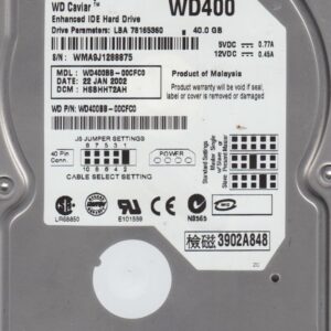 Disque dur  Western Digital 40GB 7200RPM ATA 100 3.5 inch Caviar