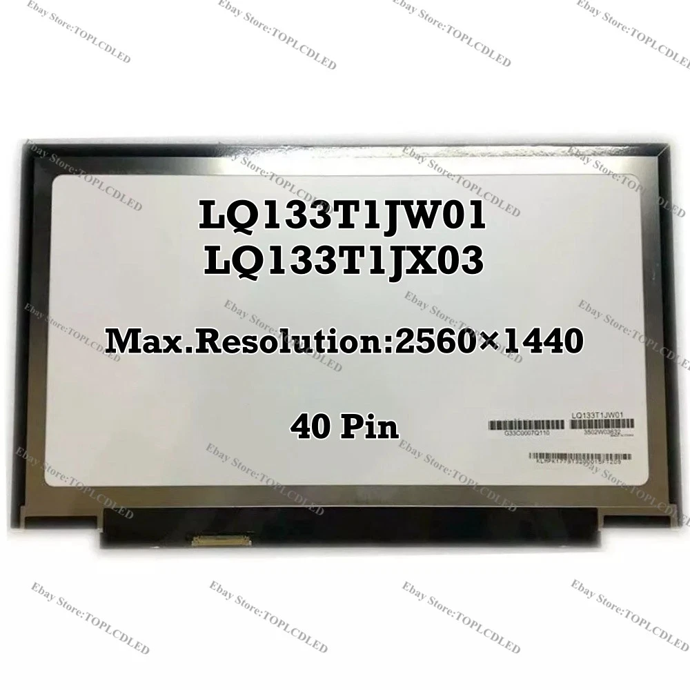 Dalle écran LQ133T1JX03 A Sharp 13.3 pour Toshiba Kira 1749 WQHD