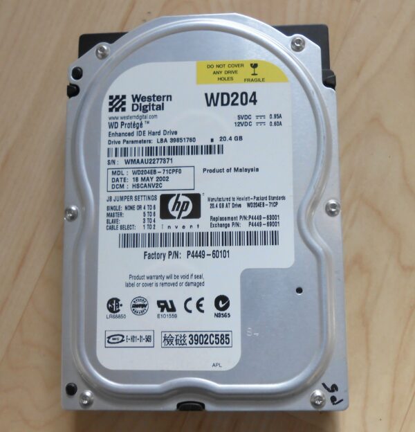 Western DIGITAL WD204 IDE 3,5 " 20 Go (20,4 Go) Disque dur interne