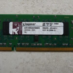 Mémoire KINGSTON - SO-DIMM - 1 GB Go - DDR2 PC2 6400S - 800 MHz