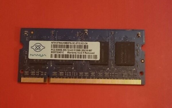 Mémoire NANYA DDR2 512MB 2Rx16.667 PC2-5300S-555-12.A2