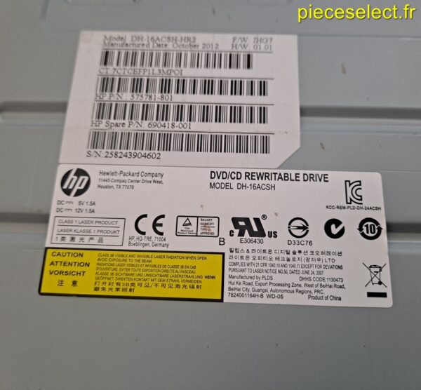 Lecteur Graveur DVD Sata DH-16ACSH-HR2 – Image 2