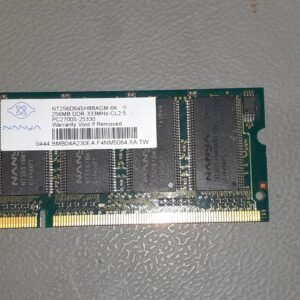 Mémoire RAM Nanya 256 Mo DDR PC2700S-25330 333 MHz CL2.5 NT256D64SH8BAGM-6K
